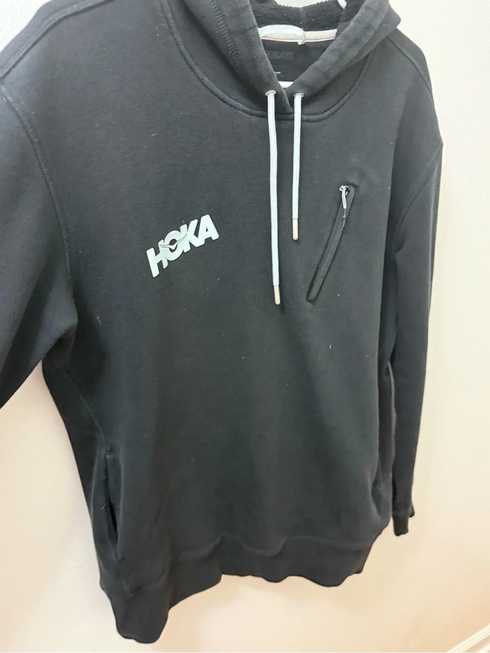 HOKA Men's Black Hooded Pullover Sweatshirt